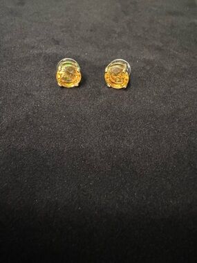 NWOT kate spade Golden Citrine-Color Faceted Stud Earrings